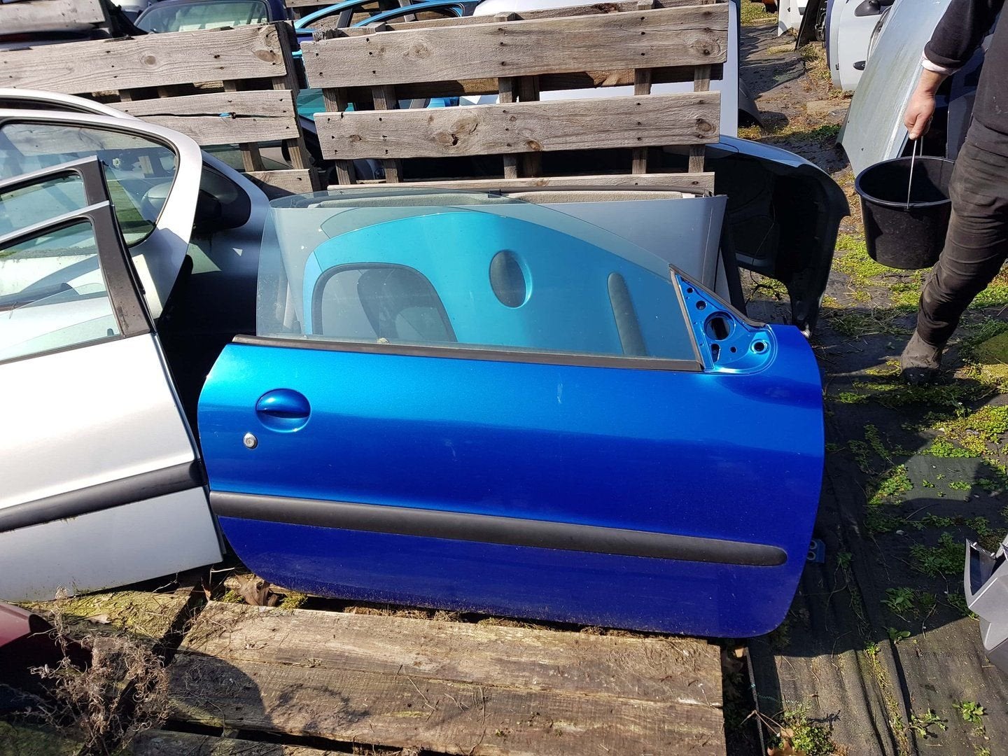 Peugeot 206 Cabriolet portier rechts+dak bj 2000, -, Utilisé, Porte, -