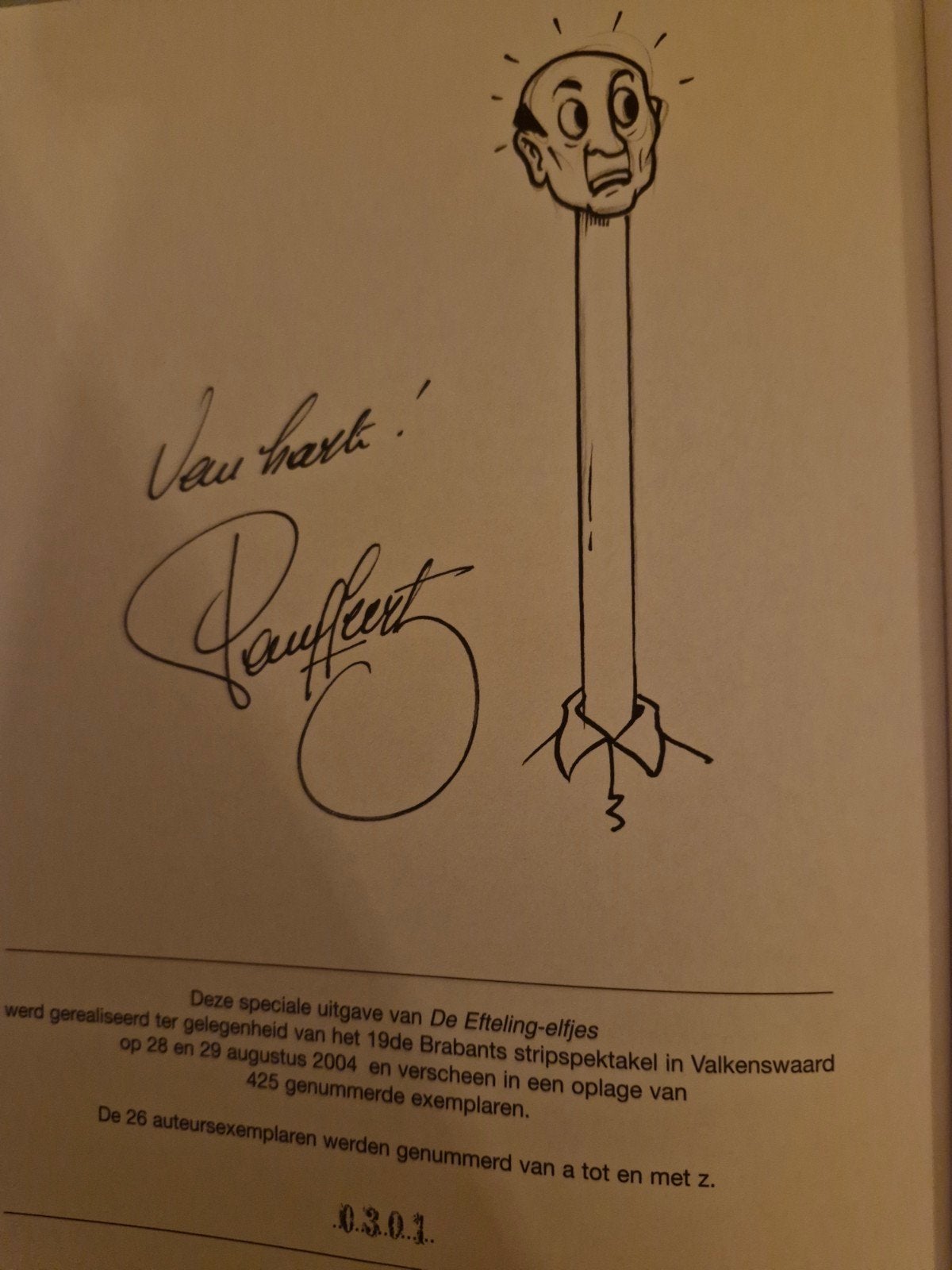 Tekening in Luxe HC linnen rug brabants Stripspektakel 2004, Enlèvement ou Envoi, Willy Vandersteen, Une BD, Comme neuf