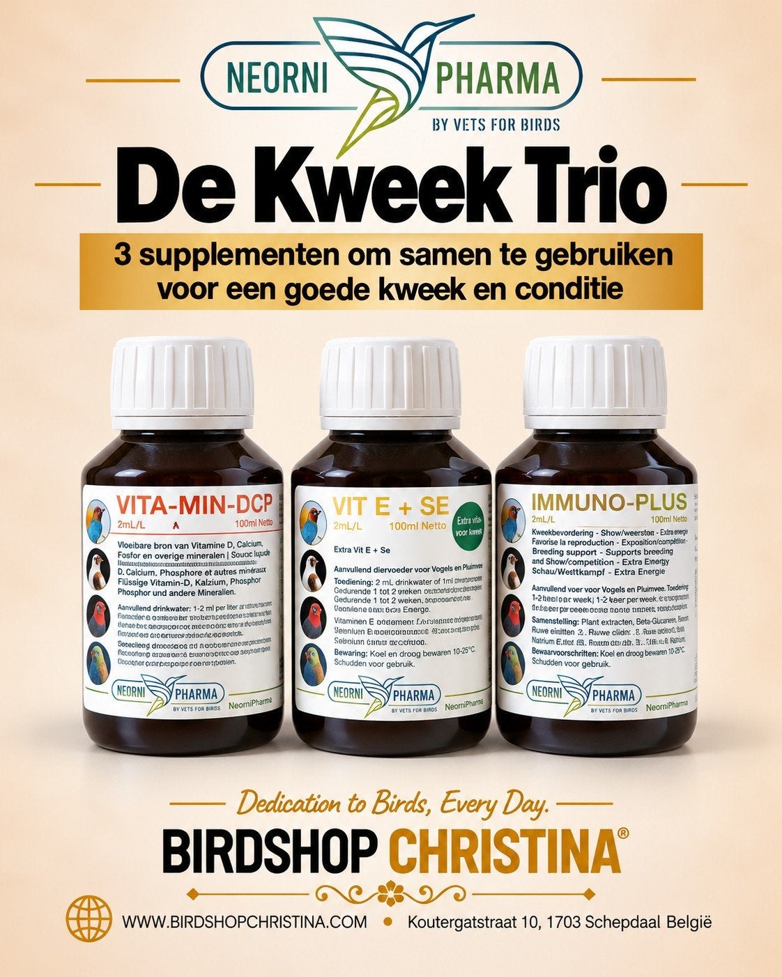 Le trio d'éleveurs - Neornipharma, Animaux & Accessoires, Enlèvement, Neuf, Autres matériaux, Autres types