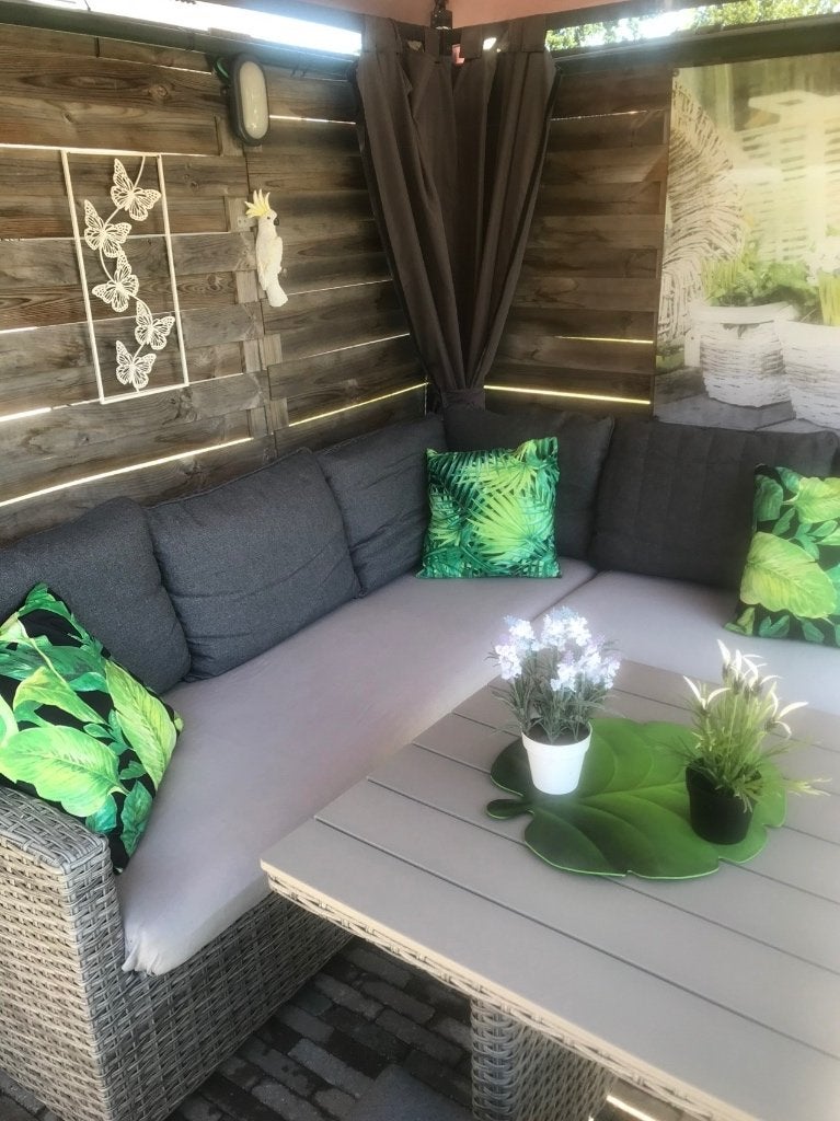 Lounge, Jardin & Terrasse, Rotin, 5 places, Comme neuf, Enlèvement