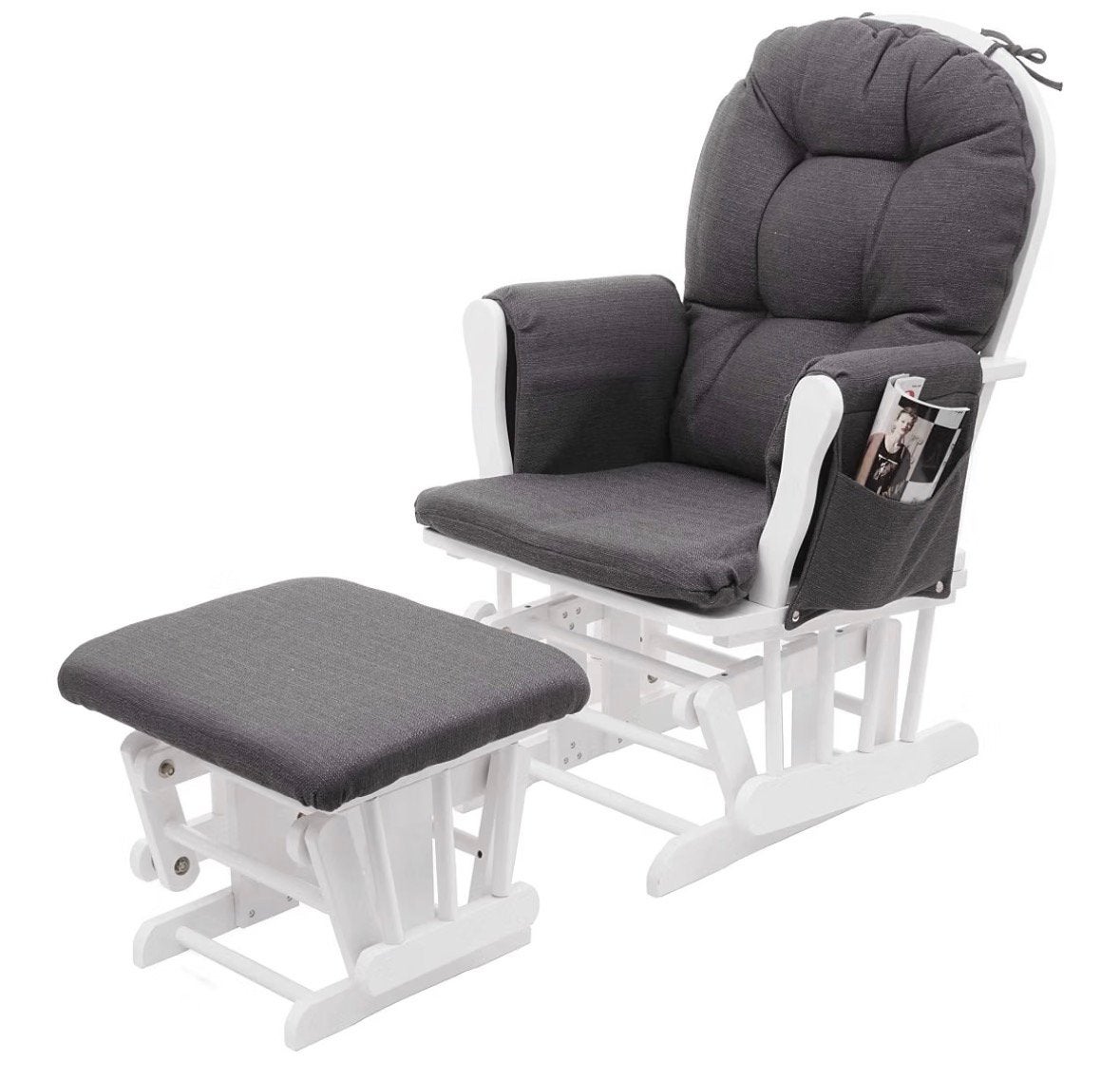 Rocking chair with stool, ideal pour bébés/ allaitement, Enlèvement, Comme neuf