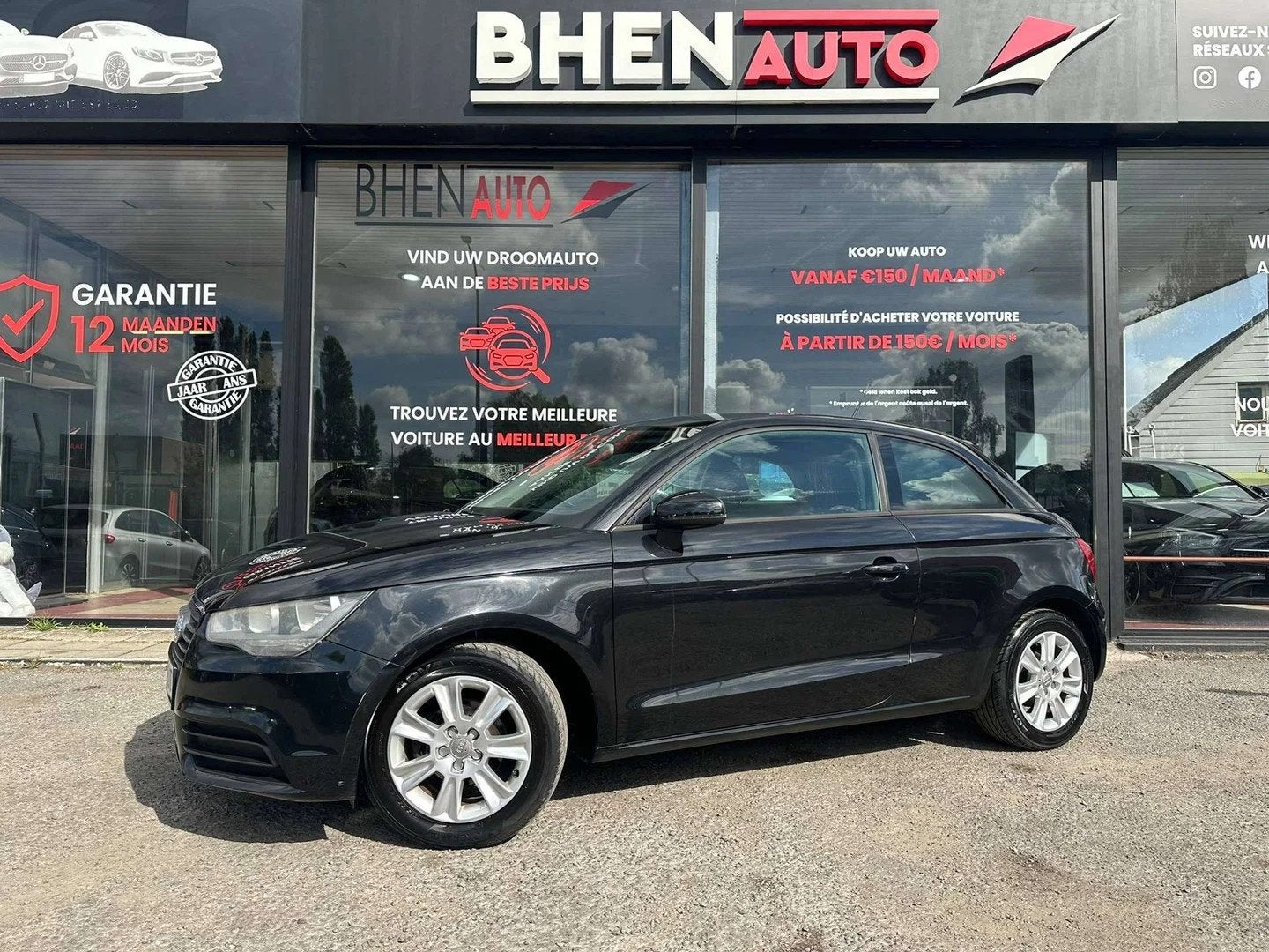 Audi A1 164,58€ financement sans intérêt / AIRCO / CD /, Auto's, Stof, 4 cilinders, Zwart, Bedrijf