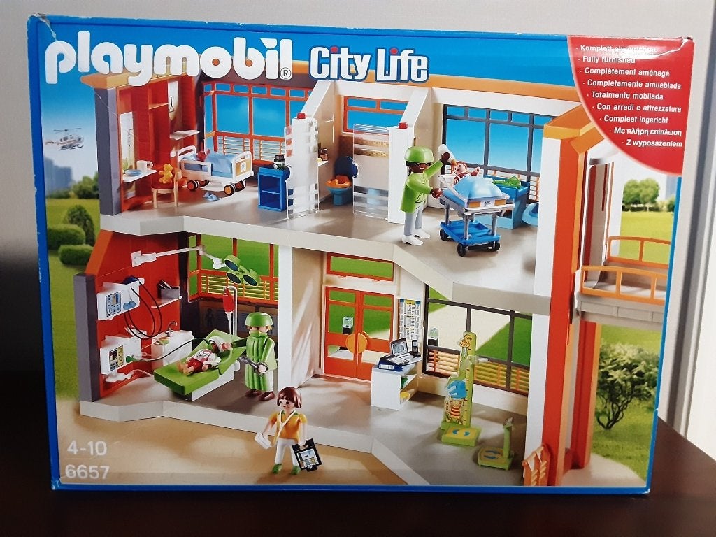Playmobil groot ziekenhuis - als nieuw, Enlèvement ou Envoi, Comme neuf, Kit complet, Bâtiment