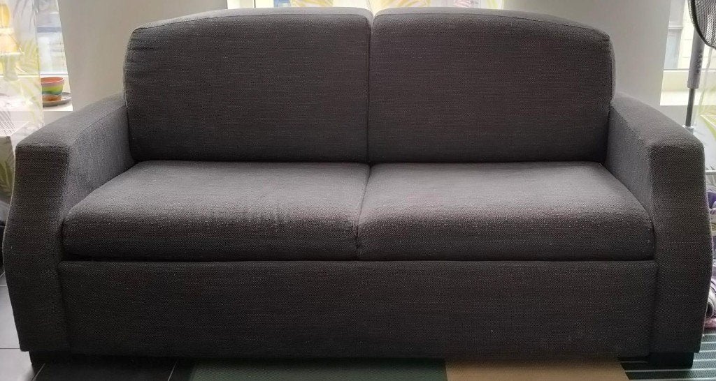 Canapé-lit gris, Gris, Queen size, Enlèvement, 190 cm ou moins
