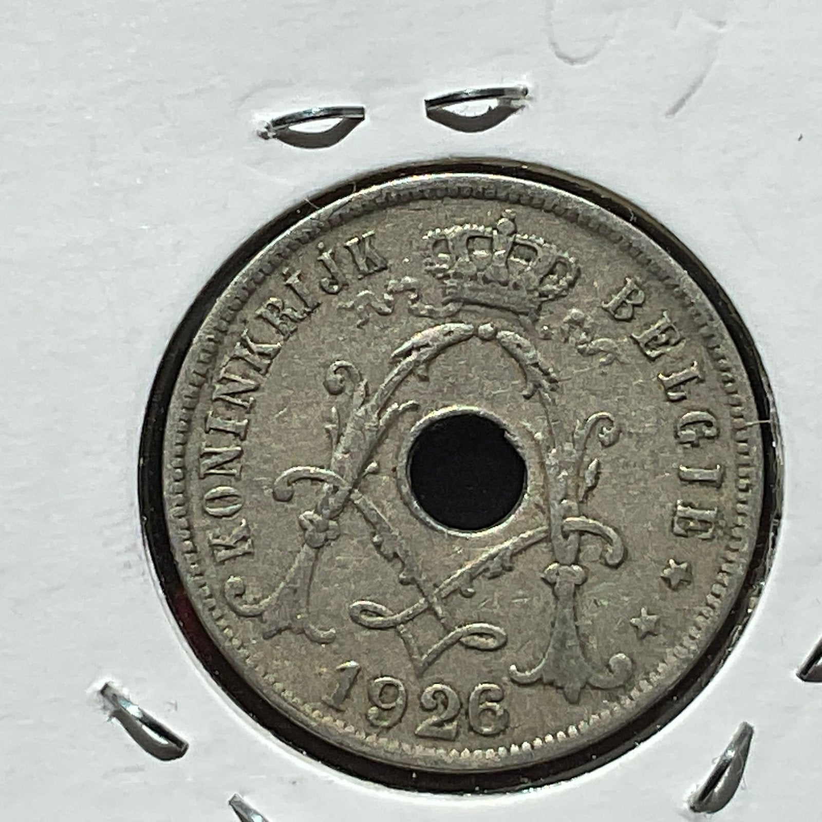 Belgique - Belle pièce Art Nouveau 25 C Nl - 1926, Envoi, Métal, Monnaie en vrac