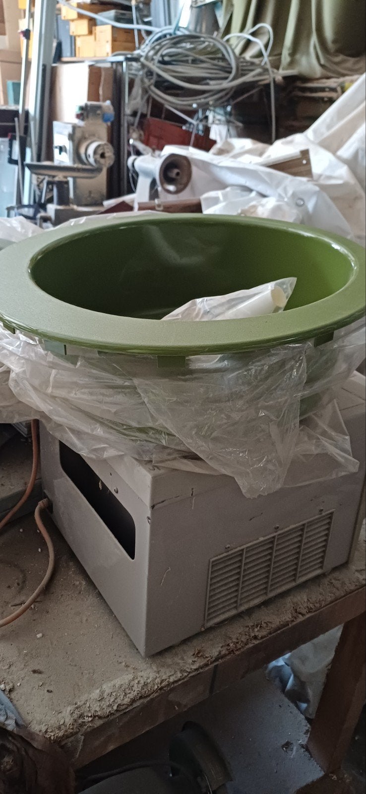 retro wasbak met afdruipbak, Ophalen