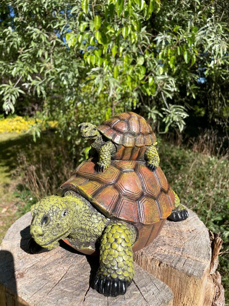 Baby schildpad, gazon, tuin, vijver, 30 cm, Ophalen of Verzenden, Nieuw, Kunststof, Dierenbeeld