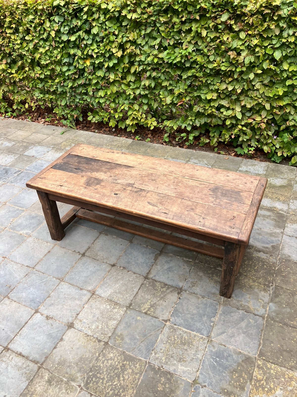 Rustieke houten salontafel, 100 à 150 cm, Enlèvement, Utilisé, Chêne