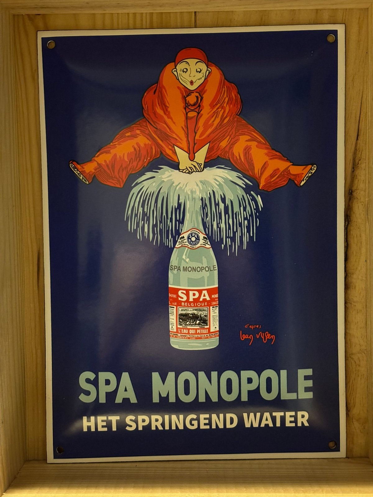 Spa Monopoly emaille plaat, Verzamelen, Ophalen of Verzenden, Zo goed als nieuw
