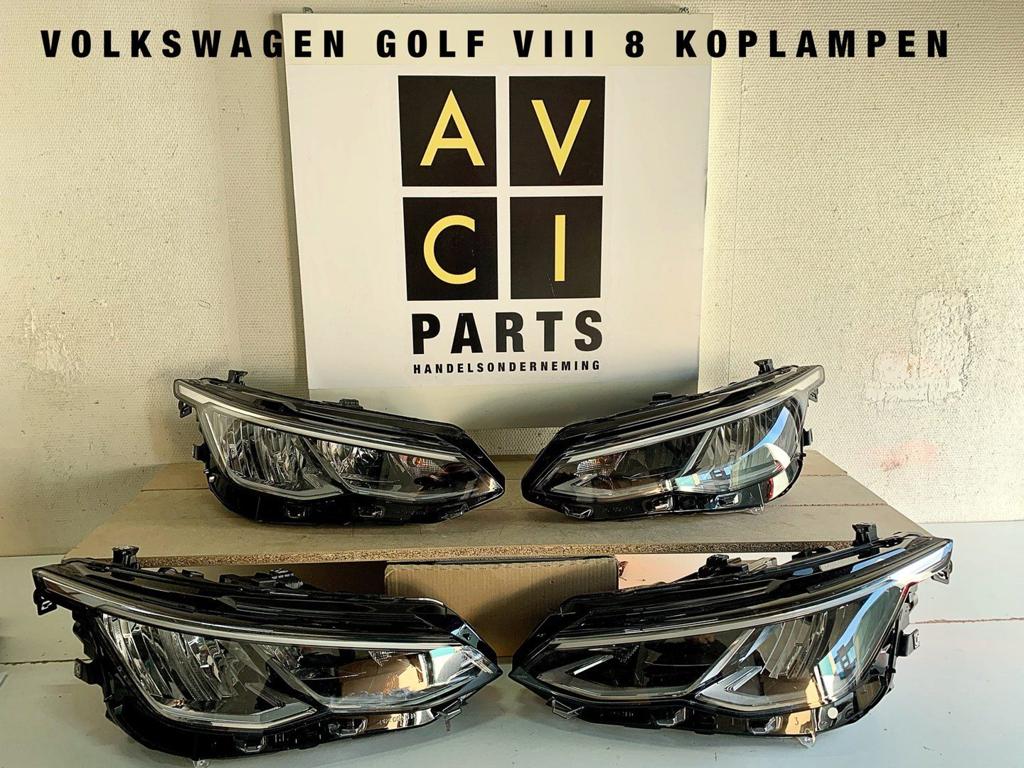 Koplampen Set VW Golf 8 VIII 006 005 029 030 2020-, Auto-onderdelen, Gebruikt, -, Volkswagen, -