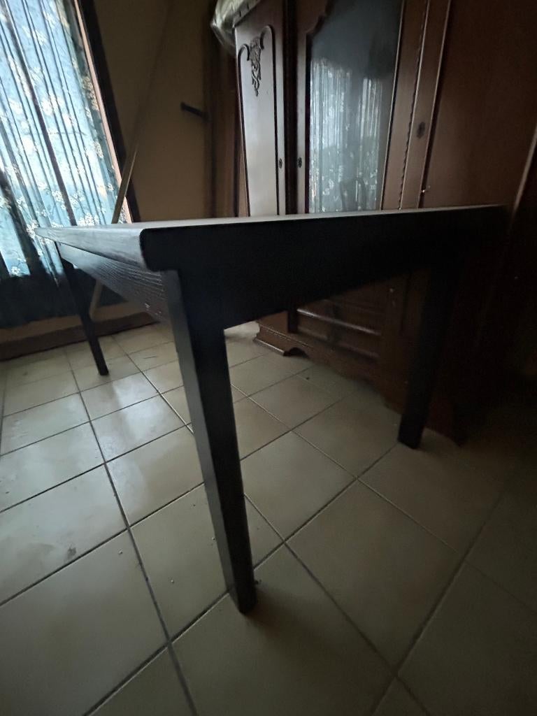 Rechthoekige keukentafel in teak voor binnen, Ophalen