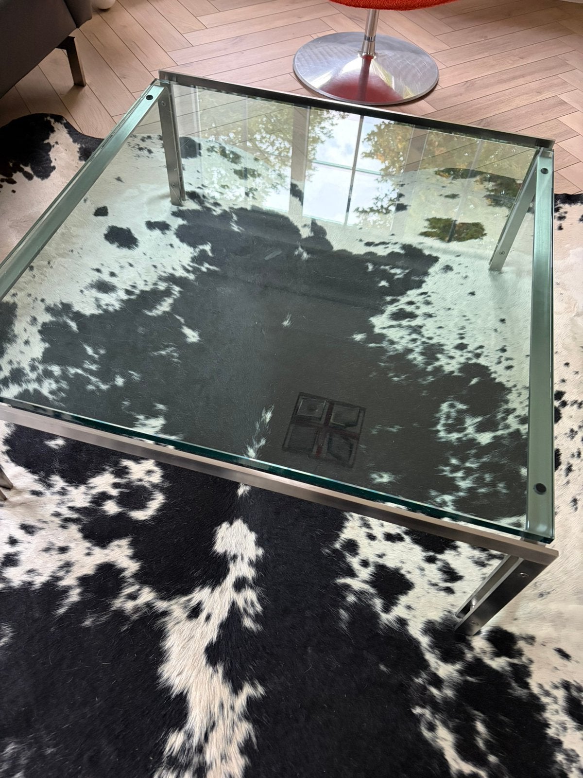 Table basse Metaform M-2, Verre, 50 à 100 cm, Carré, Strak-modern