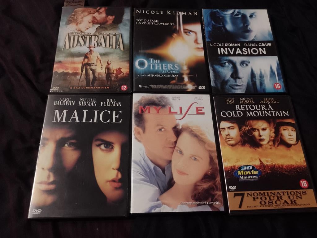 A vendre en DVD 6 films Nicole Kidman, À partir de 9 ans, Enlèvement ou Envoi, Comme neuf, Drame