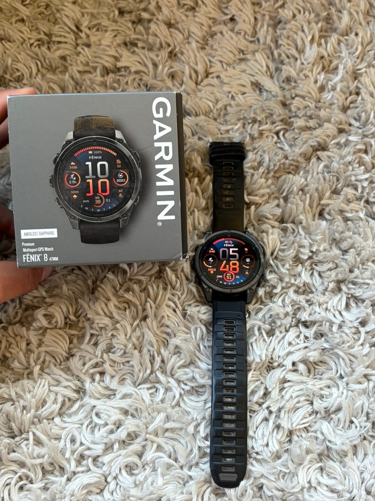 Montre sport Premium - Garmin Fenix 8 Sapphire Titanium, Ophalen of Verzenden, Zo goed als nieuw
