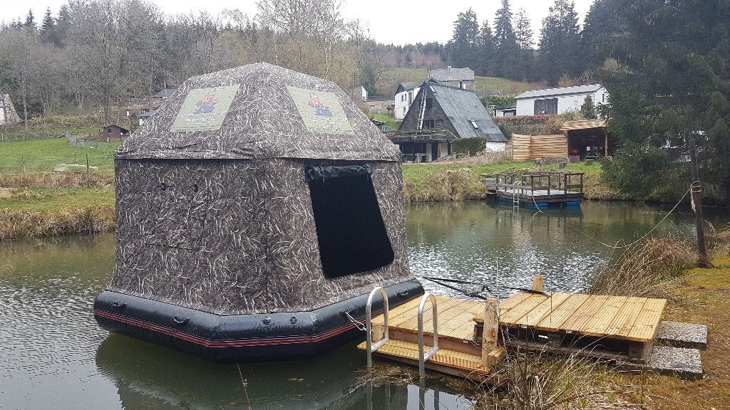 Unieke drijvende tent te koop, slapen op het water, Ophalen, Gebruikt, Tot en met 4