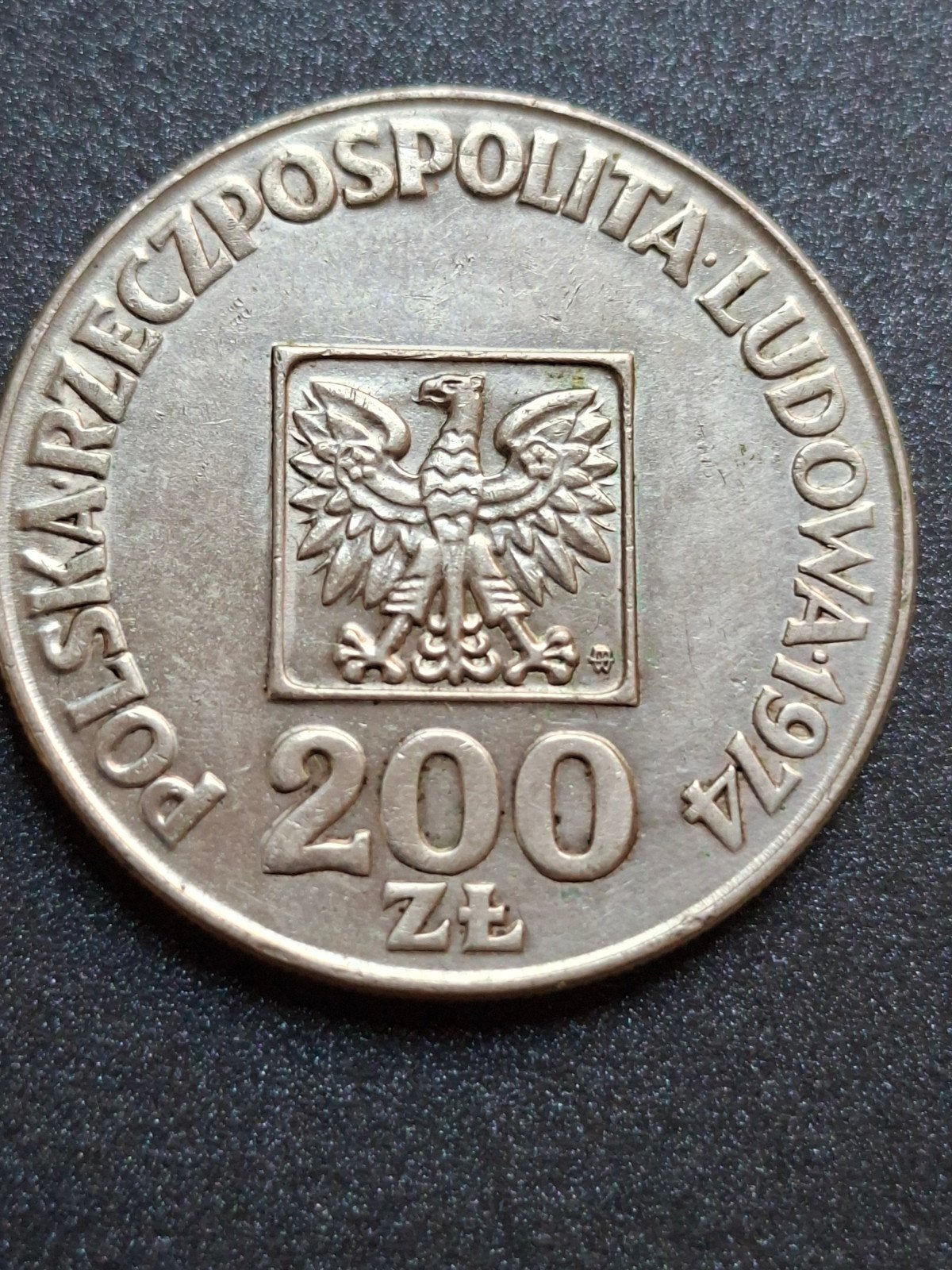 200 zlotych en argent 1974, Timbres & Monnaies, Enlèvement ou Envoi