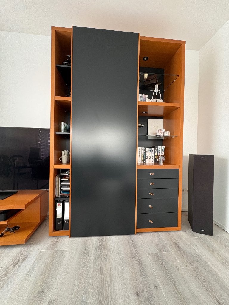 Wandkast met TV meubel Ligne Roset, Ophalen, Gebruikt, Overige materialen, Met deur(en)