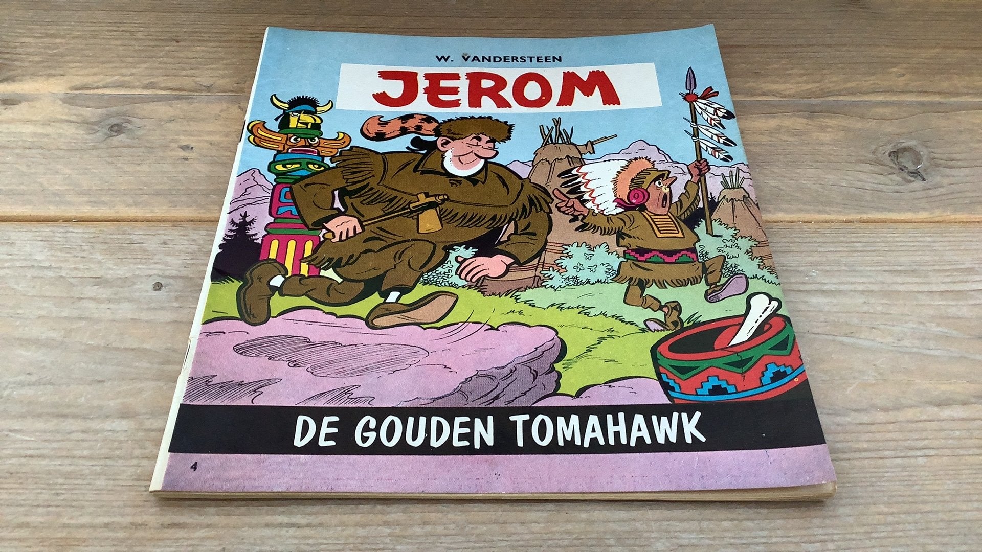 Jerom 4 - De gouden Tomahawk - 1ste druk 1963, Ophalen of Verzenden