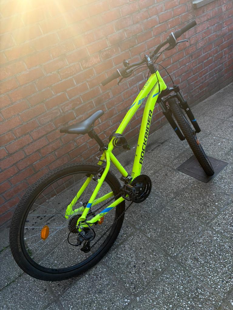 VTT Rockrider ST 100 jaune fluo Très bon état, Vélos & Vélomoteurs, Enlèvement