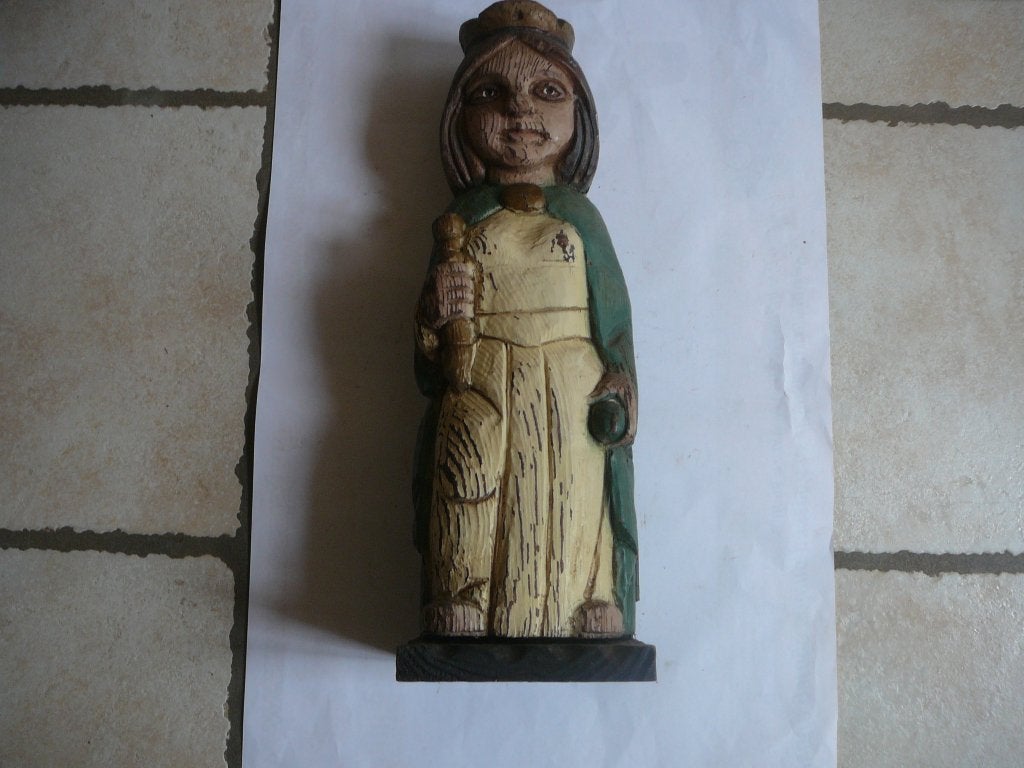 Statue en bois, Enlèvement, Bois, Statue