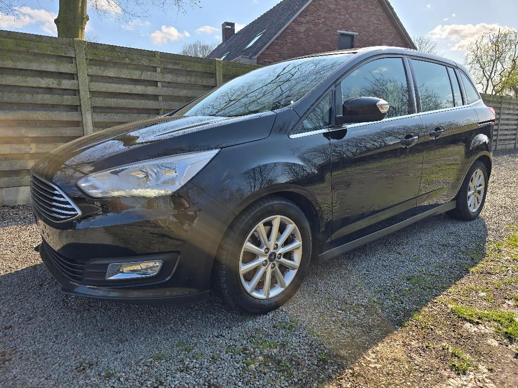 Ford grand c max 1.5 benzine 2018 automaat, Auto's, Ford, Automaat, 1498 cc, Zwart, 5 zetels