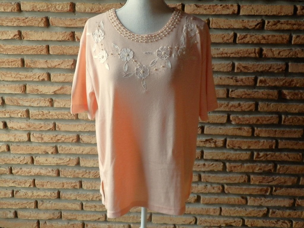 (123) - tee shirt femme t.44 rose -, Maat 42/44 (L), Ophalen of Verzenden, Zo goed als nieuw, Korte mouw