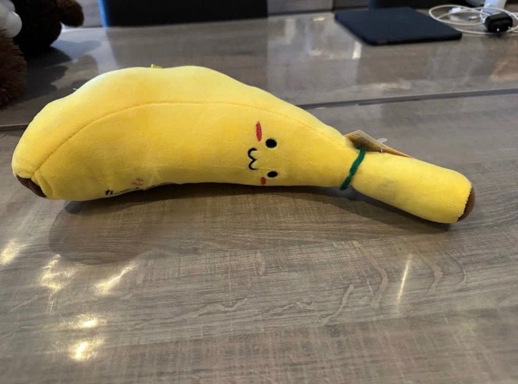 Banaan knuffel, Ophalen of Verzenden, Zo goed als nieuw, Geel, Middelgroot (20 tot 80 cm)