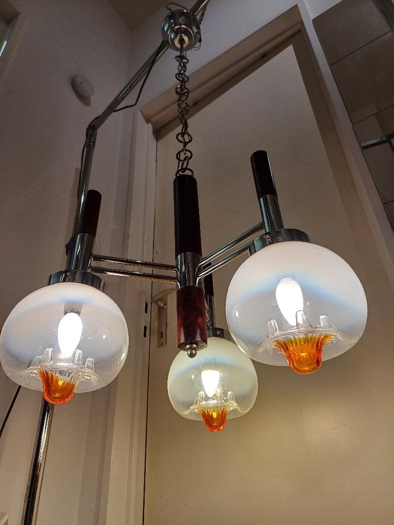 Vintage hanglamp, Ophalen, Gebruikt, 50 tot 75 cm, Vintage