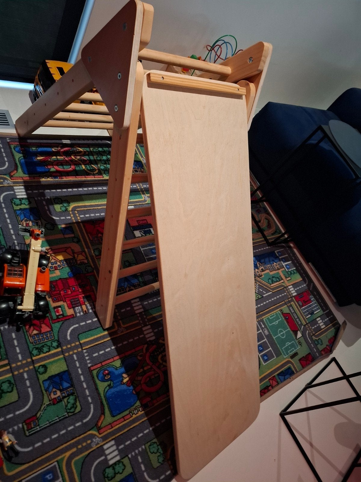 houten klimrek/glijbaan, Ophalen