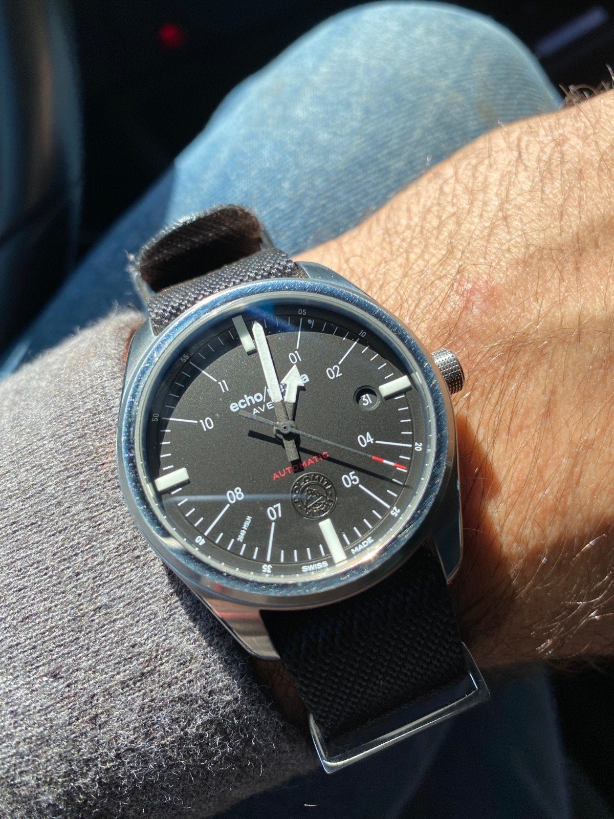 Echo/Neutra 39 3H, Bijoux, Sacs & Beauté, Montres | Hommes, Montre-bracelet, Enlèvement ou Envoi, Synthétique, Acier