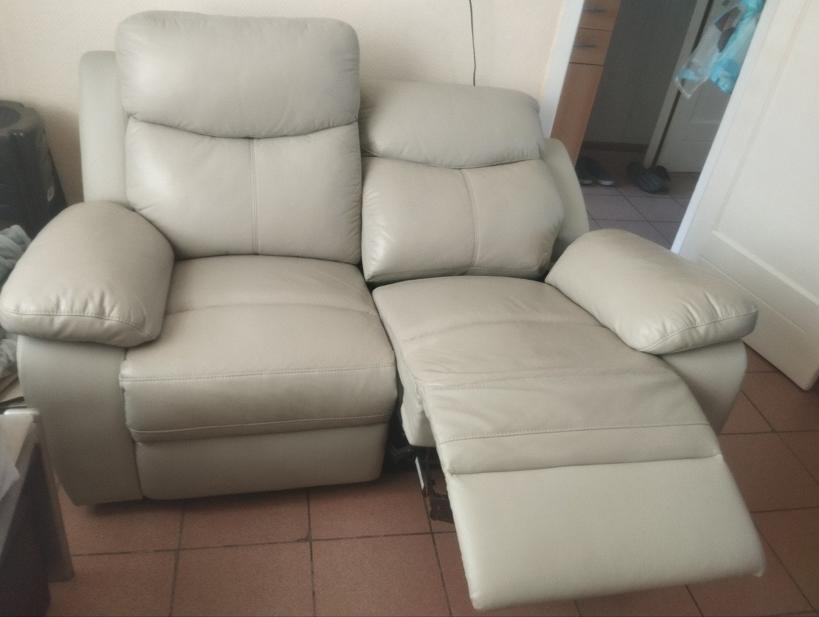 Canapé en cuir 3 places et 2 places + 4  fauteuil relax, Maison & Meubles, Enlèvement, Cuir