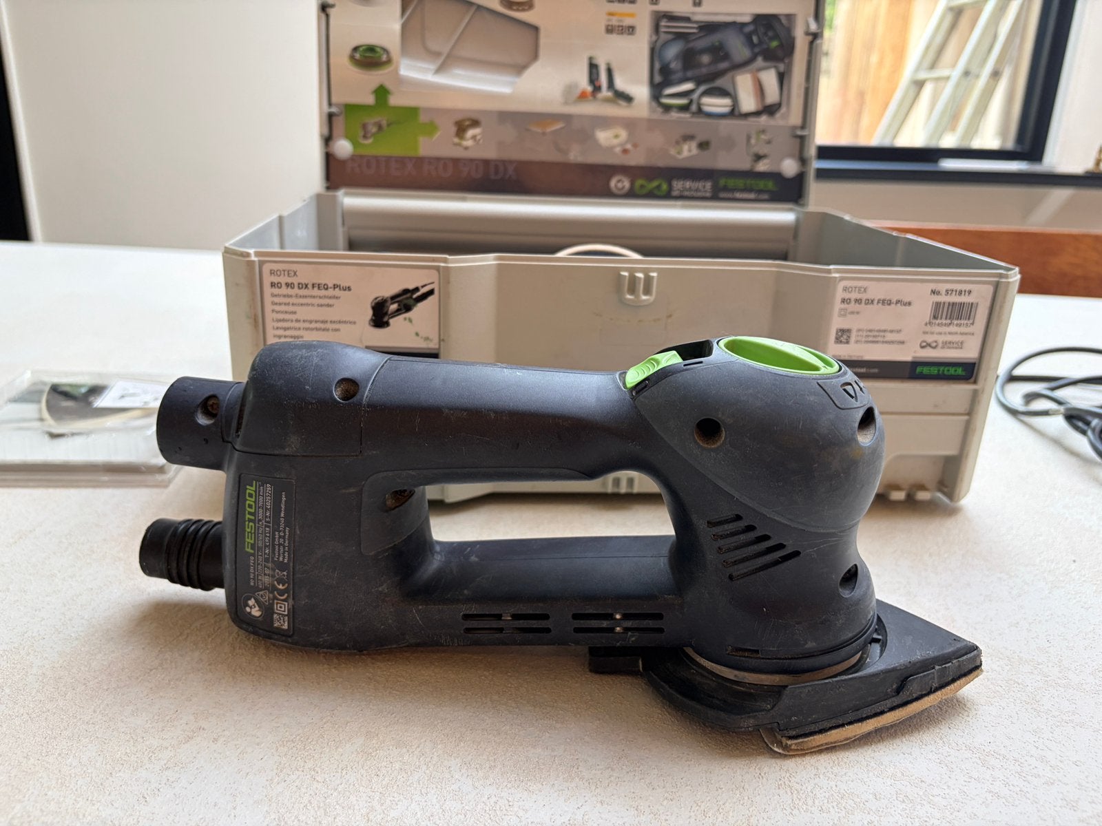Ponceuse Festool RO90 DC FEQ -plus + accessoires, Enlèvement ou Envoi, Comme neuf