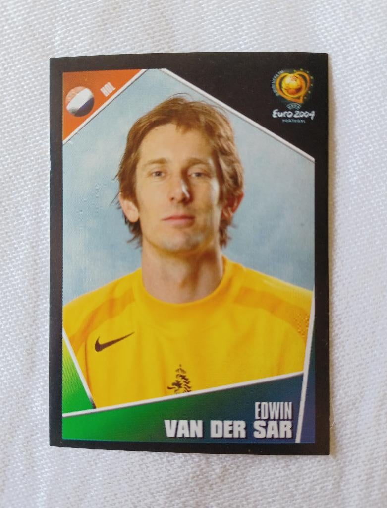 Autocollant Edwin van der Sar - Euro 2004, Enlèvement ou Envoi, Comme neuf, Autocollant