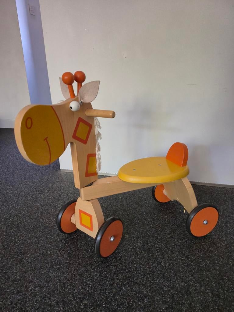 Houten loopfiets giraf (zeer goede staat), Ophalen, Zo goed als nieuw, Loopfiets