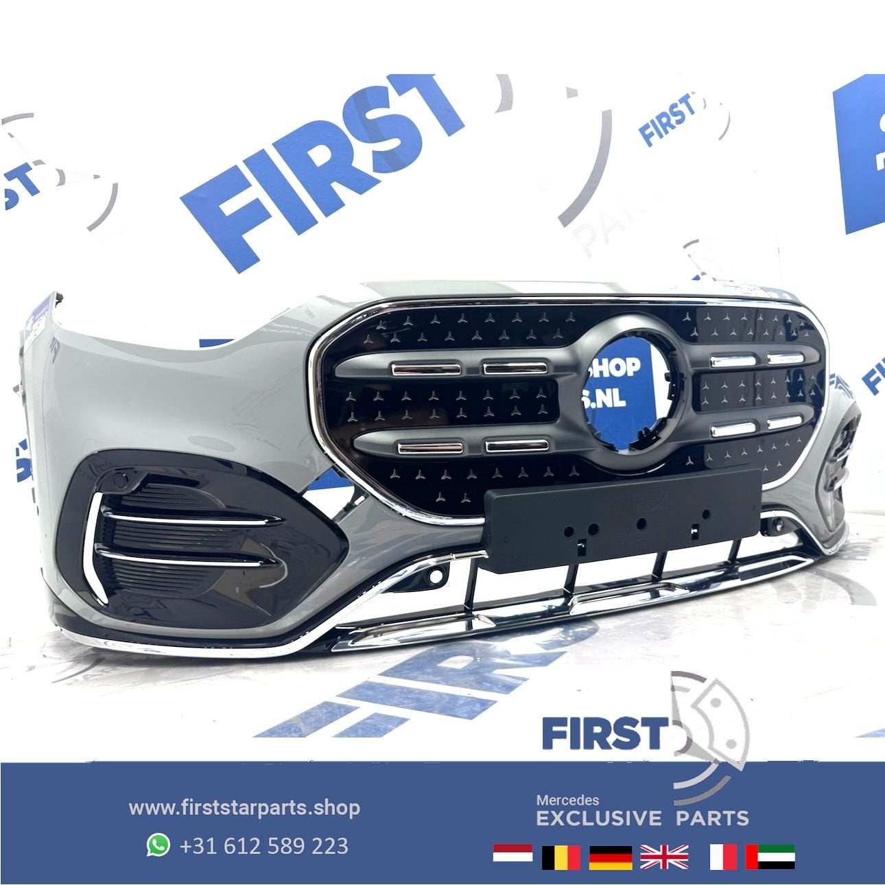 X248 GLB FACELIFT AMG VOORBUMPER X244 X248 GLB BUMPER + STAR, Gebruikt, -, Voor, Ophalen of Verzenden