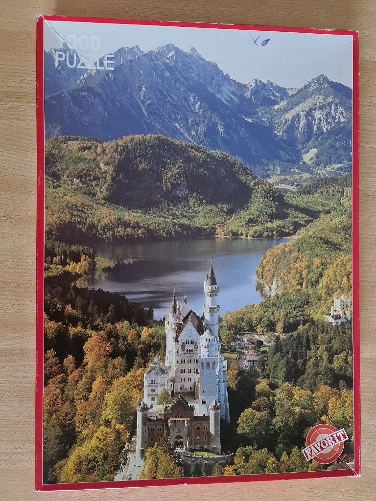 puzzel Slot Neuschwanstein in de bergen, 1000 stuken, Ophalen, Zo goed als nieuw