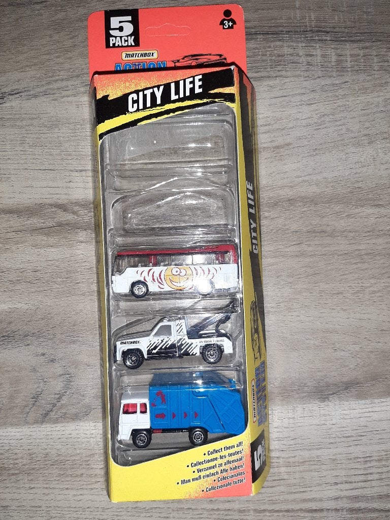 5-Pack Matchbox City Life (niet compleet), Ophalen of Verzenden, Zo goed als nieuw, Bus of Vrachtwagen