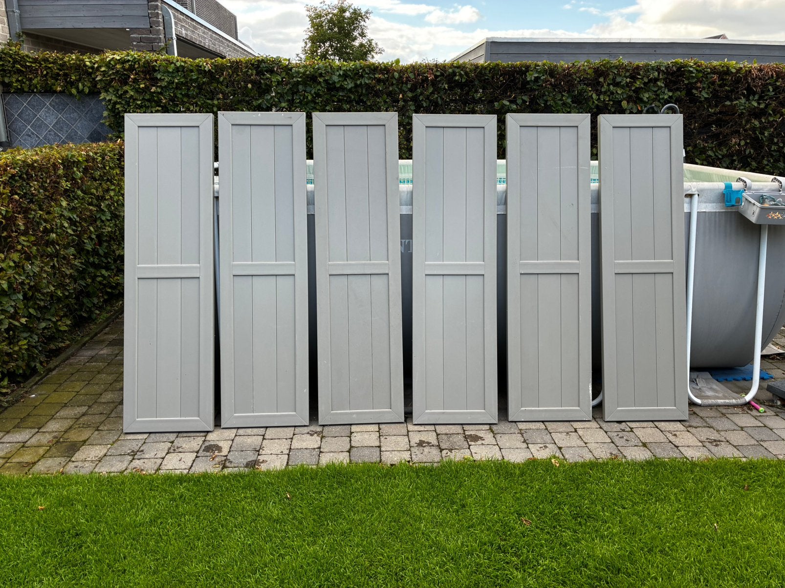 6 NIEUWE kunststoffen sierluiken ik grondverf, Doe-het-zelf en Bouw, Ophalen, Kunststof, Minder dan 75 cm, Overige typen