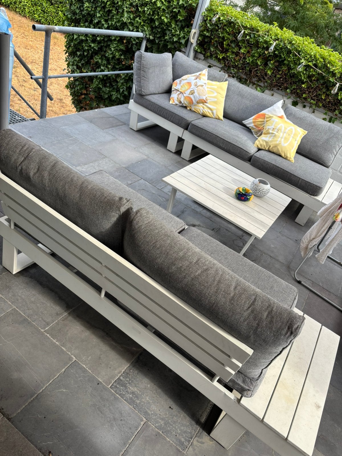 3 delig lounge set, Ophalen, Gebruikt, Aluminium