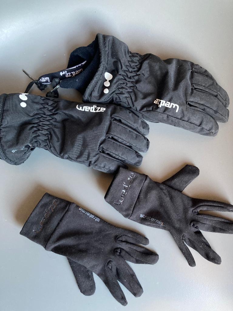 Gants et sous-gants hiver / ski 6 ans, Garçon ou Fille, Gants, 110 à 116, Decathlon