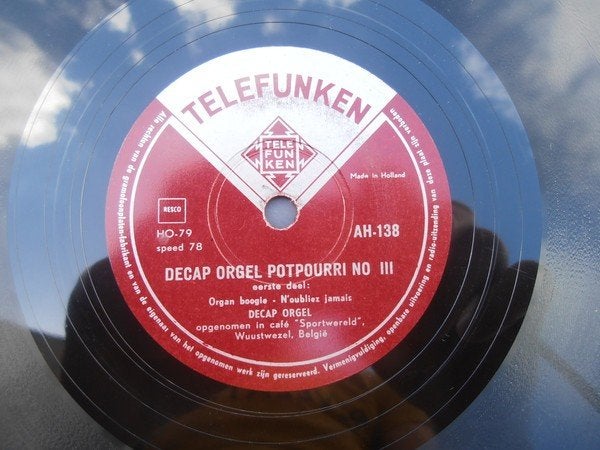 Gezocht: Decap Orgel Potpourri No. III 78 toeren plaat, Gebruikt, 10 inch, Pop, Ophalen of Verzenden