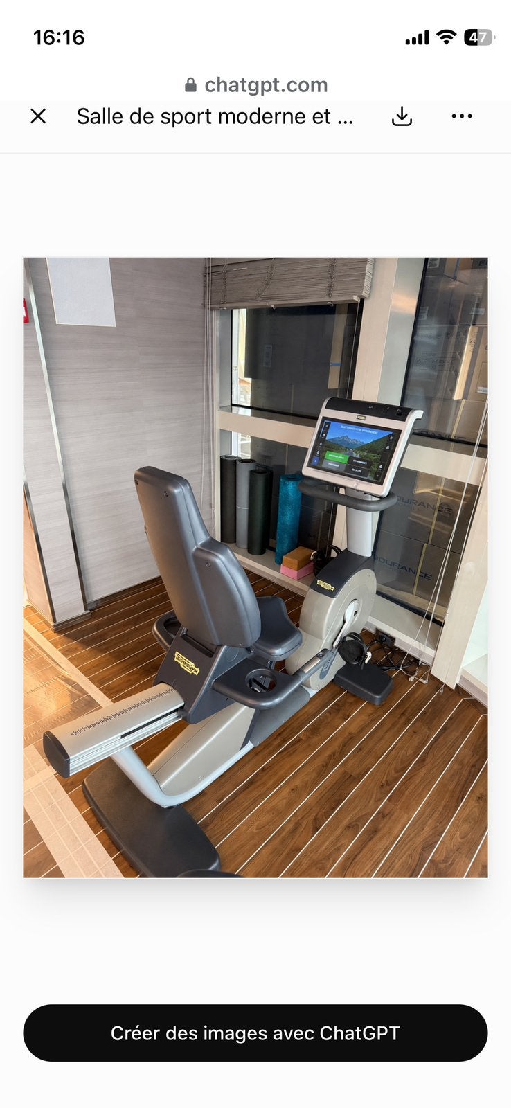 Velo technogym professionnel peu servi à vendre, Sports & Fitness, Enlèvement, Comme neuf