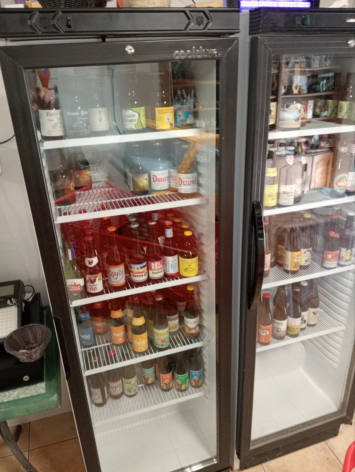 Dranken frigo, Ophalen, Dranken