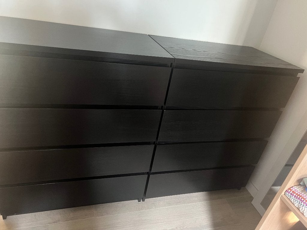 2 ladekasten MALM, 3 ou 4 tiroirs, 25 à 50 cm, Comme neuf, Enlèvement