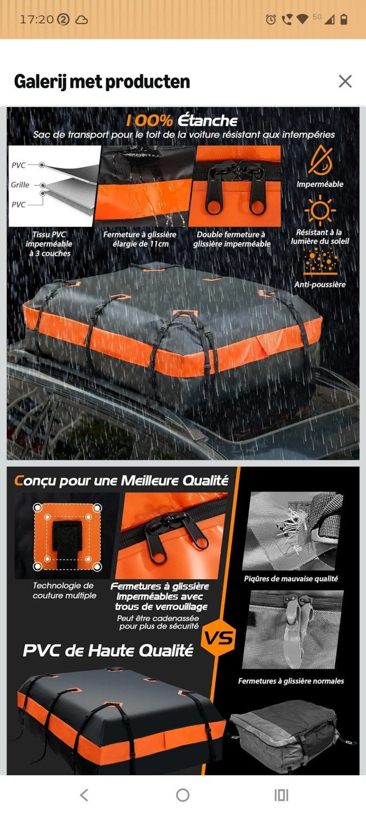 Dakkoffer flexibel, Autos : Divers, Coffres de toit, Enlèvement