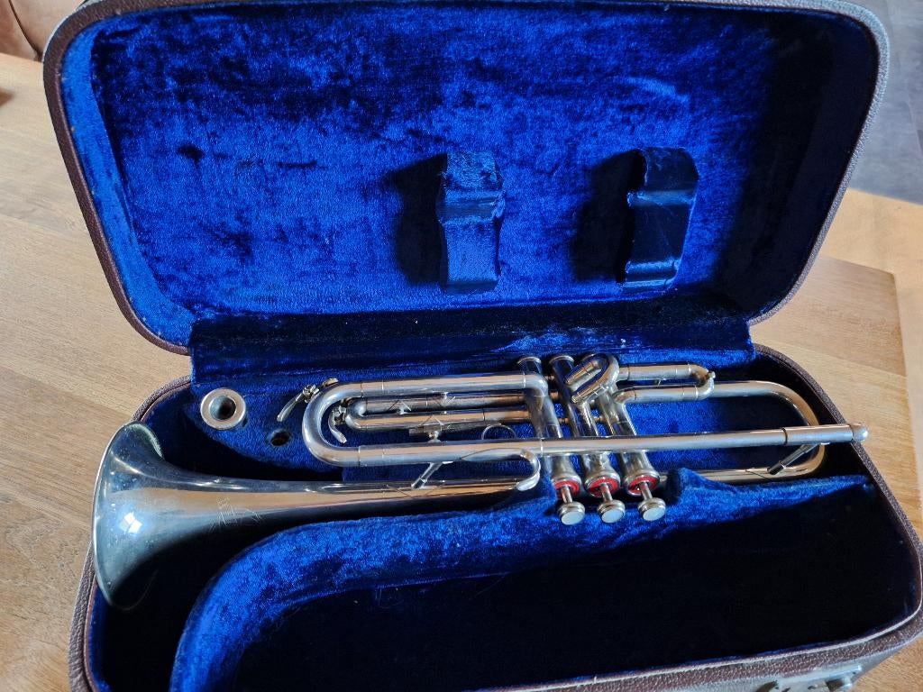 Trompet Weltklang in prima staat met koffer, Muziek en Instrumenten, Ophalen, Zo goed als nieuw, Met koffer