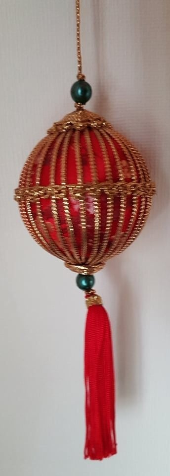 Lot 4 boules chinoises décoration, Ophalen of Verzenden, Zo goed als nieuw, Goud