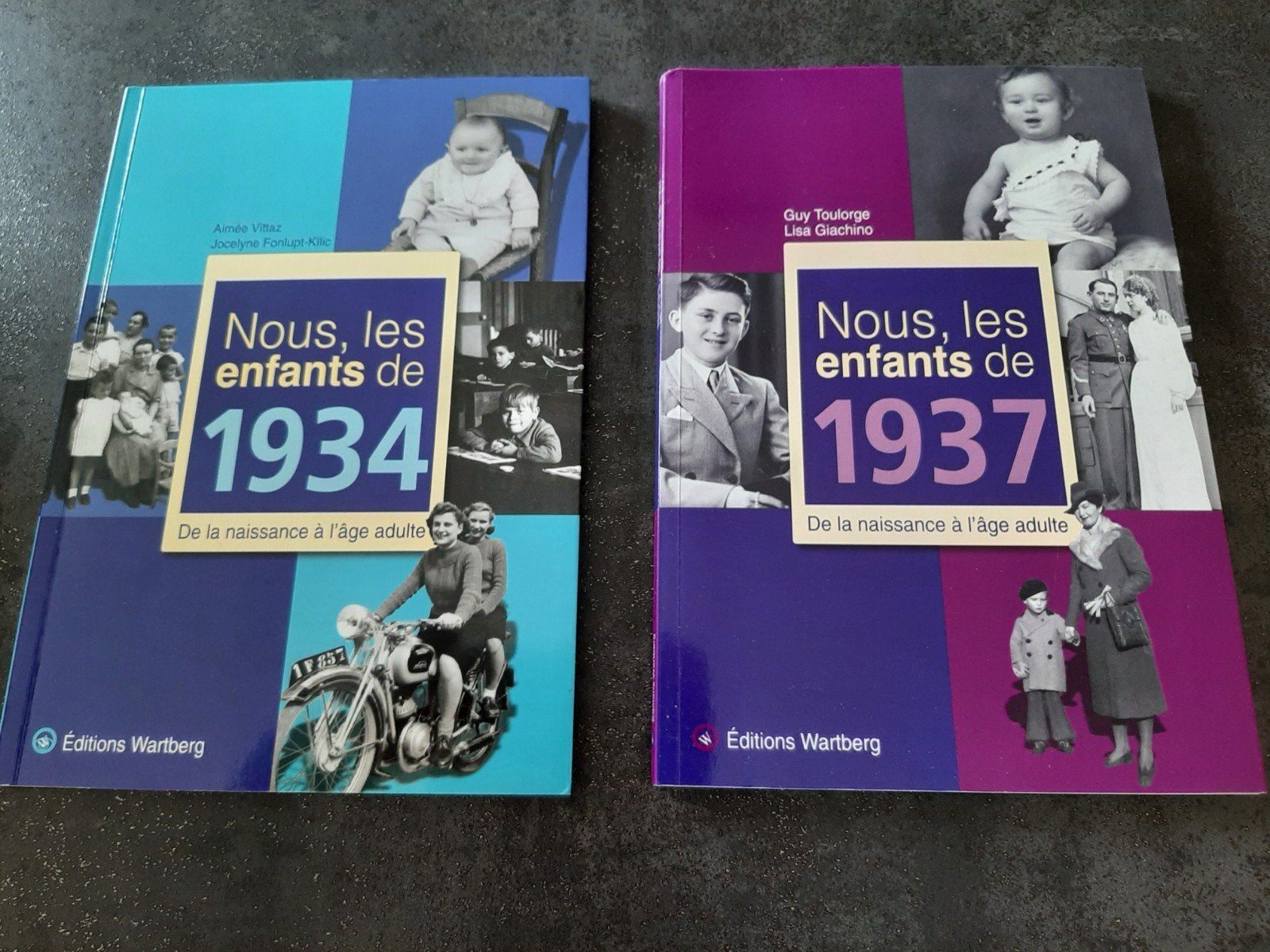 Nous les enfants de 1934 et 1937 - éditions Wartberg, Livres