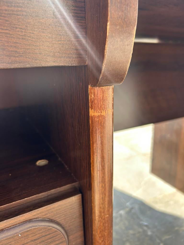 Houten bureau, Ophalen, Gebruikt, Hout, Bruin