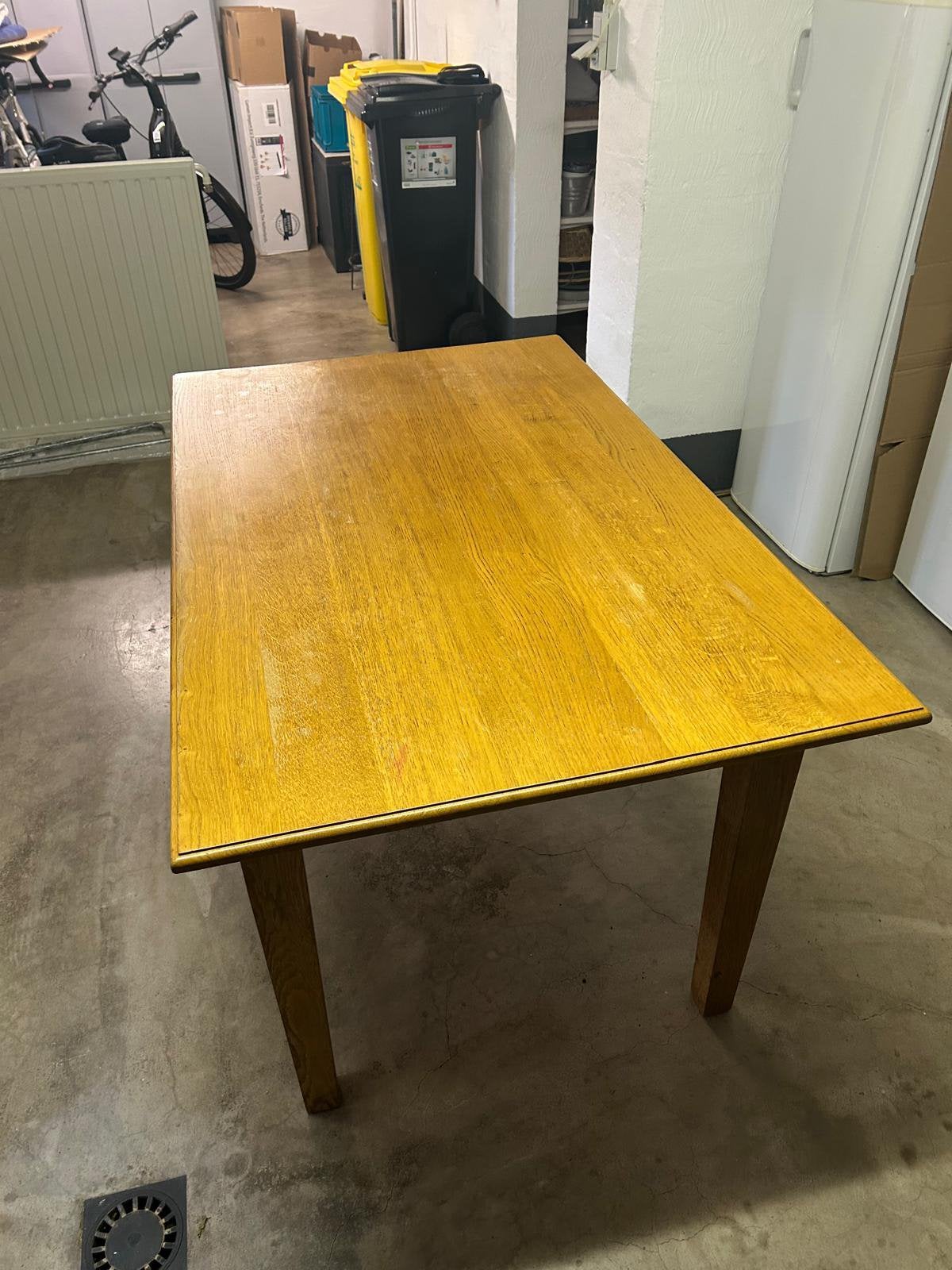 Table de salle à manger en chêne avec 4 chaises de herve, Enlèvement, Utilisé, Chêne